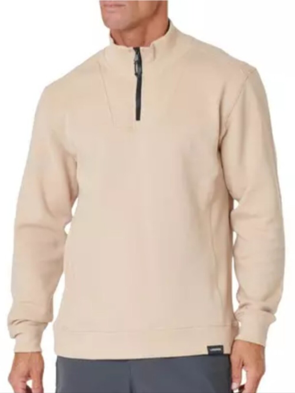 Legends Men's Highland 1/4 Zip Top - River Rock Tan Size Small